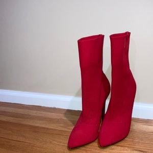 Comfy red Steve Madden booties